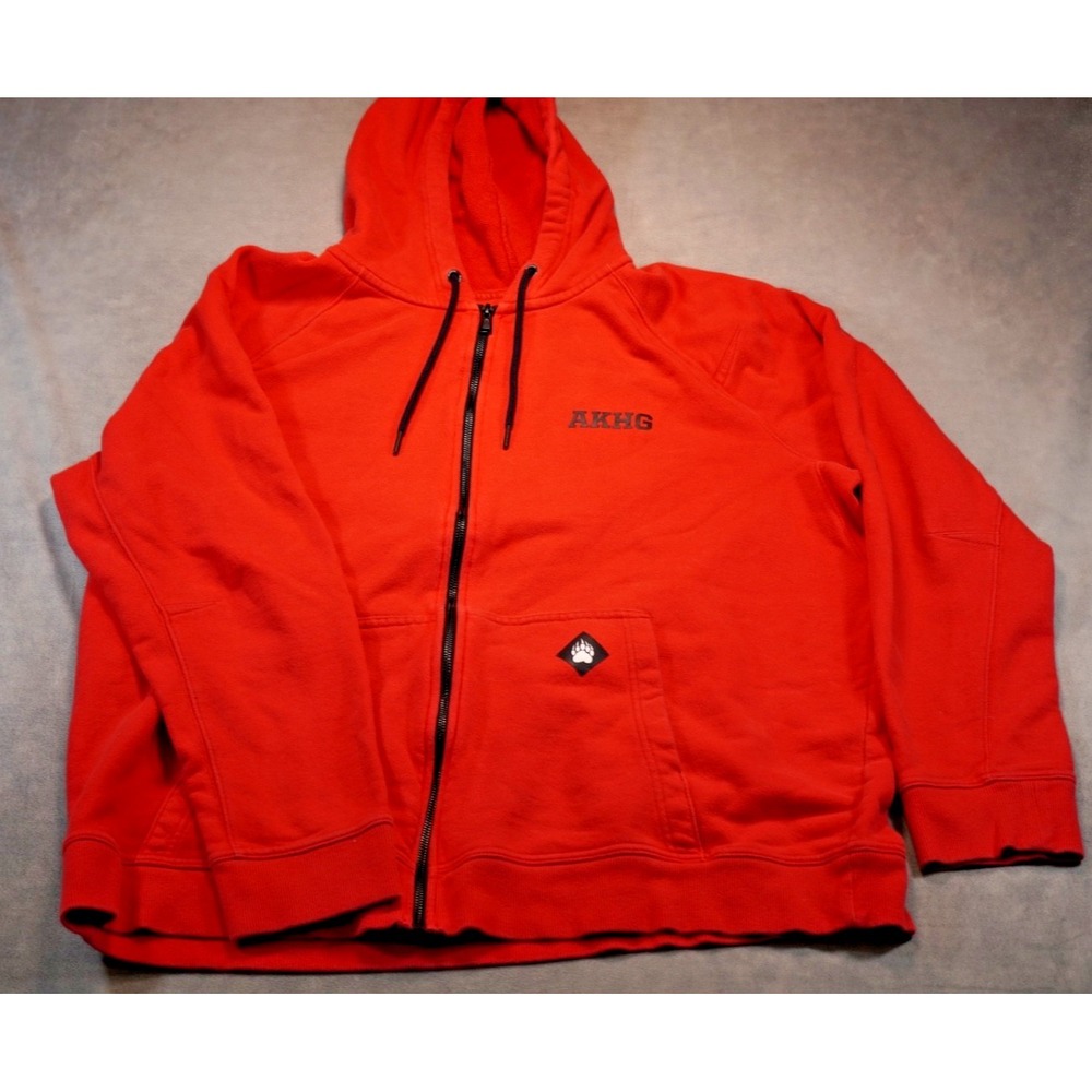 Alaskan Hardgear Full Zip Hoodie Men's 2XL Full Zip Jacket Red Pockets